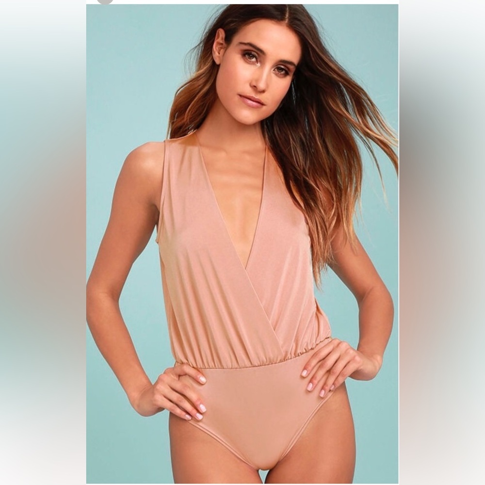 New Lulus Saturday Night Delight Sleeveless Bodysuit Ladies Small